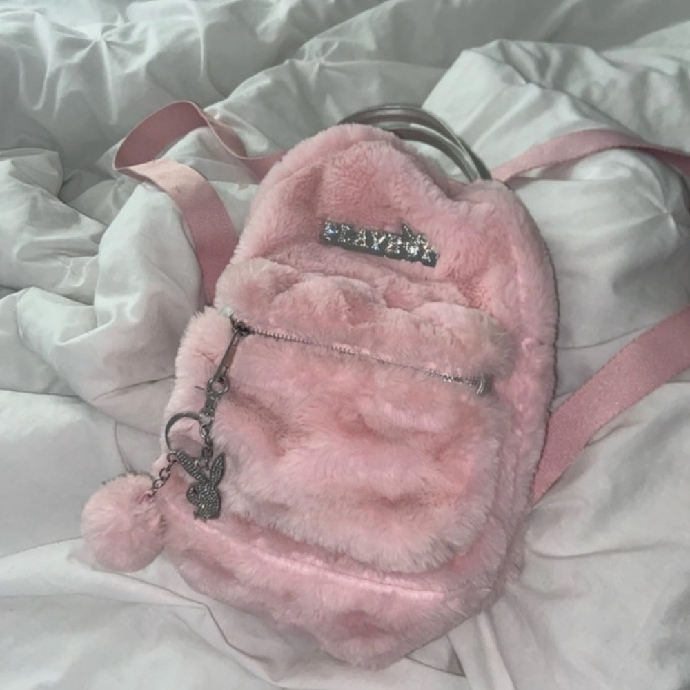 Playboy fluffy mini backpack